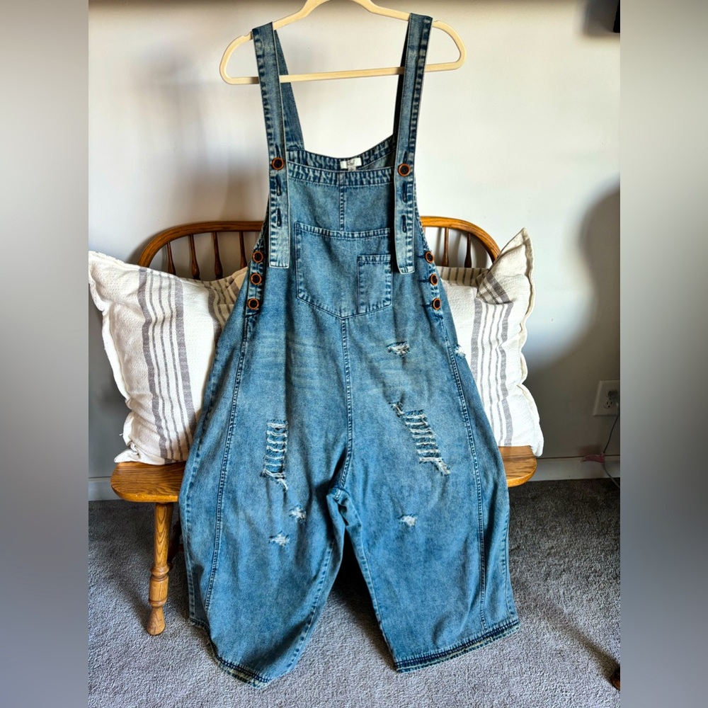 Easel, Women’s Large, Denim Overalls